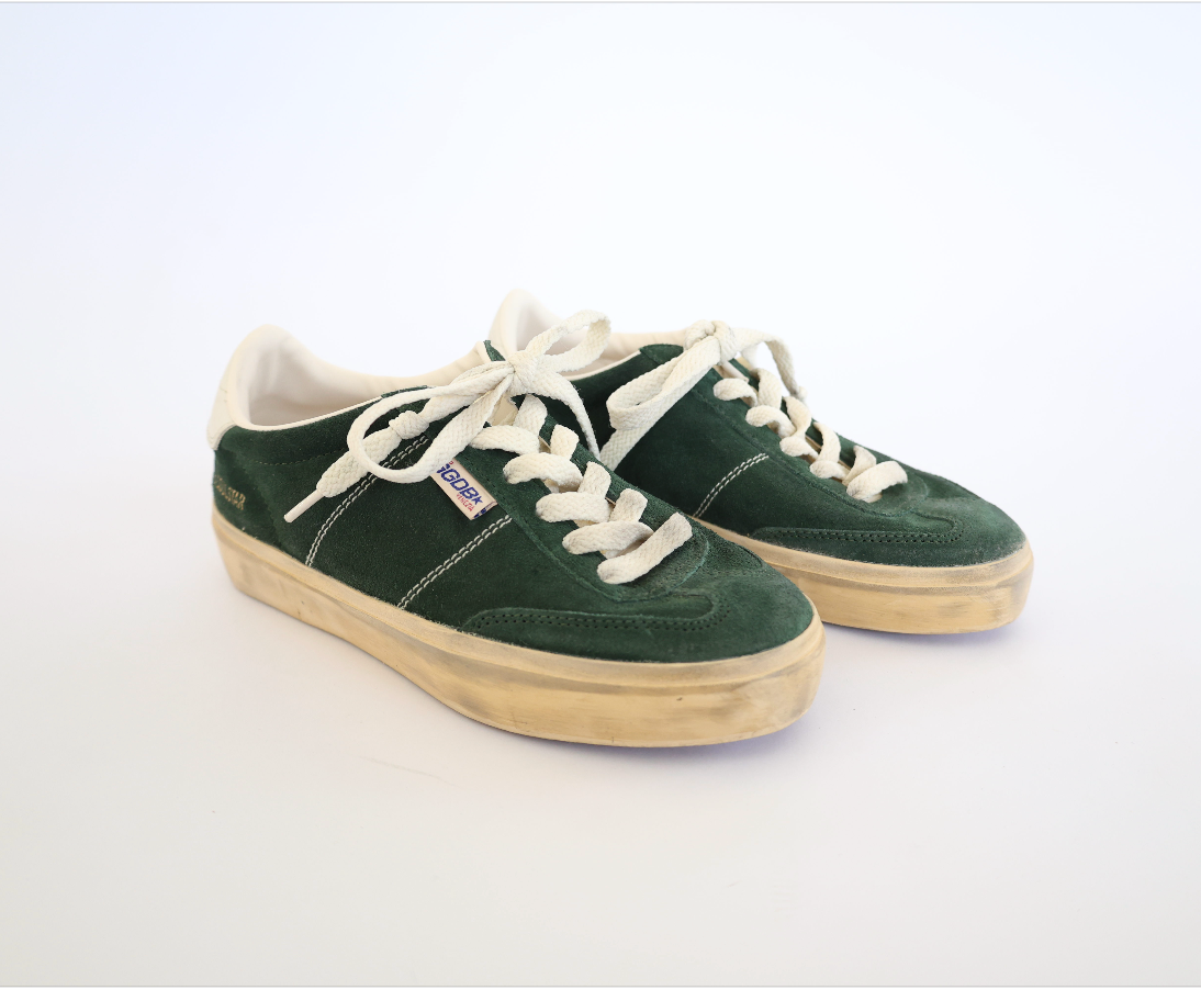 Golden Goose Soulstar Green Suede