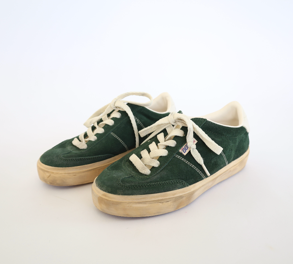 Golden Goose Soulstar Green Suede