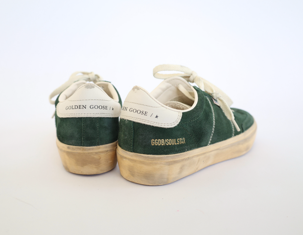 Golden Goose Soulstar Green Suede