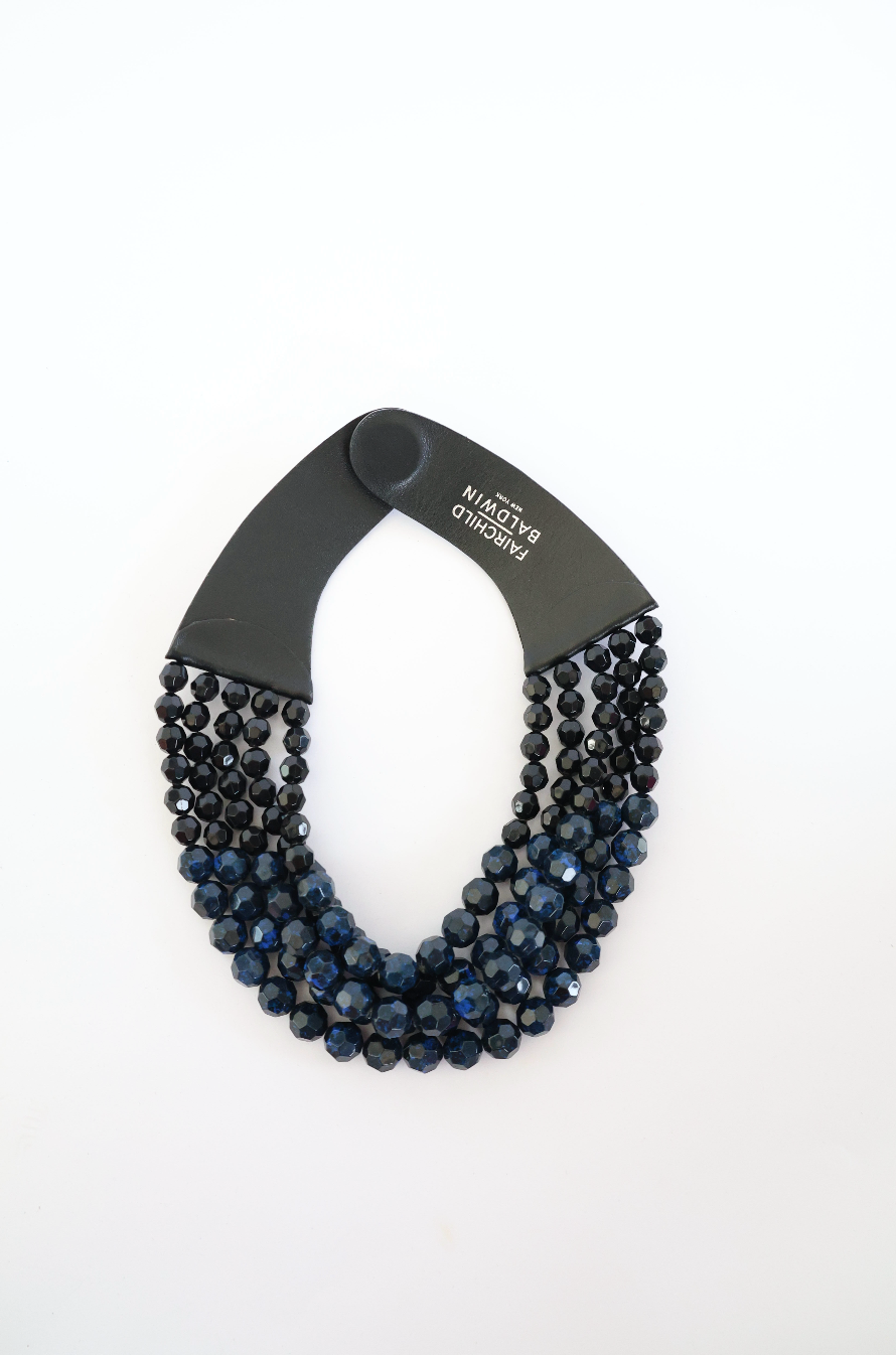 Fairchild Baldwin Navy 5 Strand Necklace