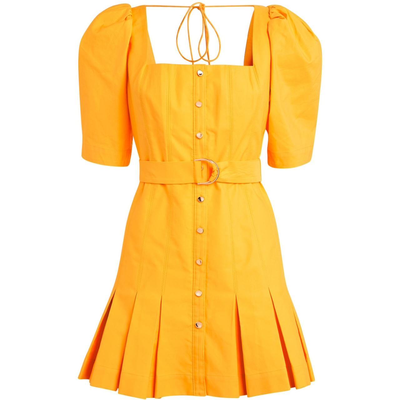 Alcer Casper Mini Dress in Mango Yellow
