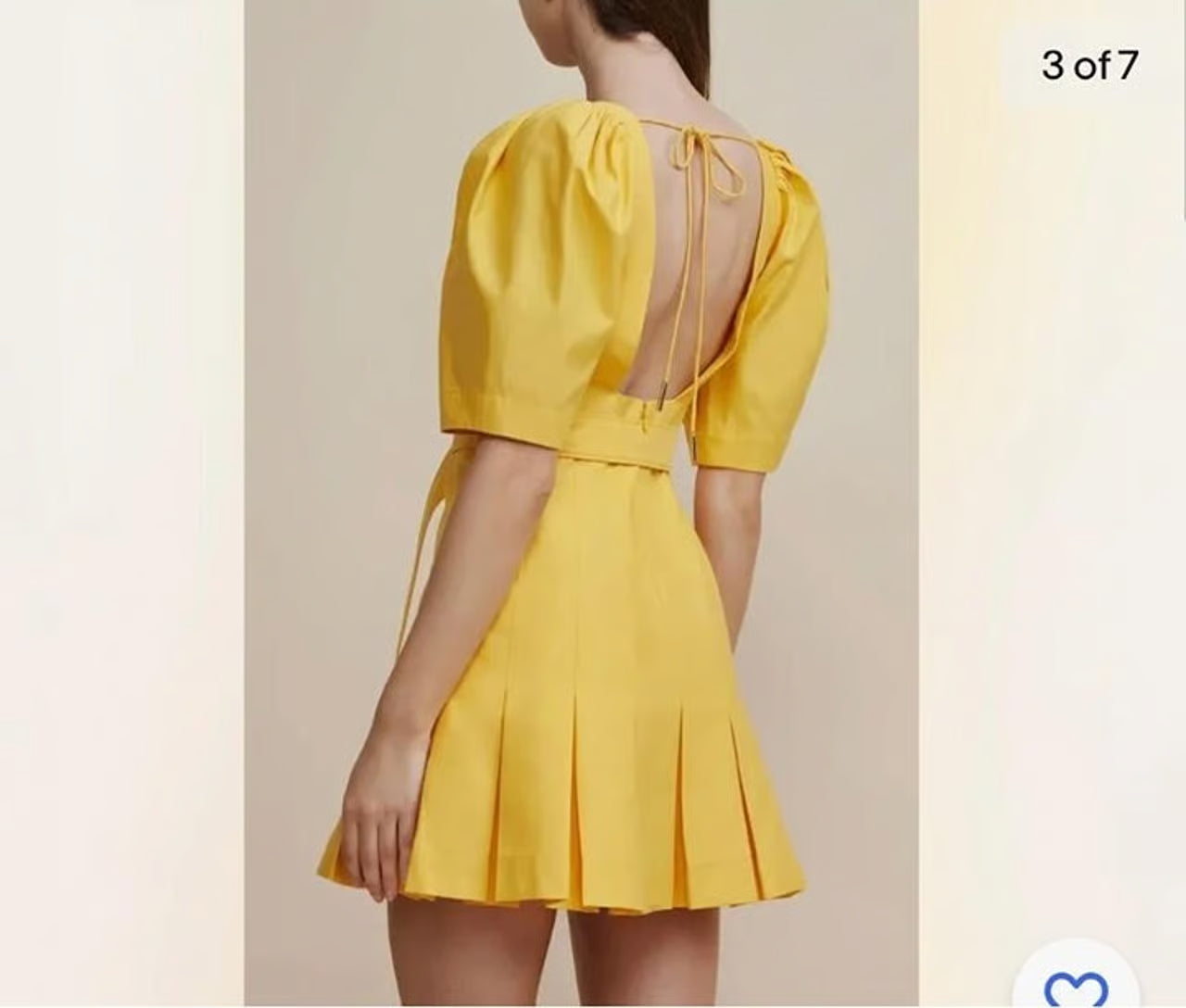 Alcer Casper Mini Dress in Mango Yellow
