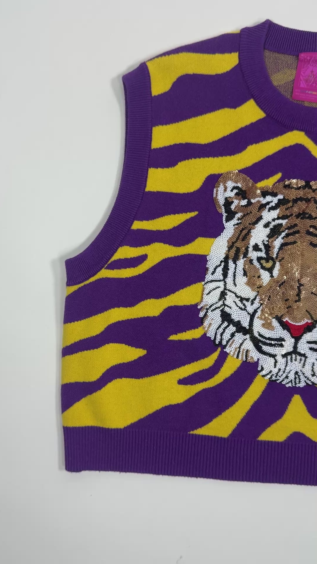 QOS LSU Tiger Sweater Vest