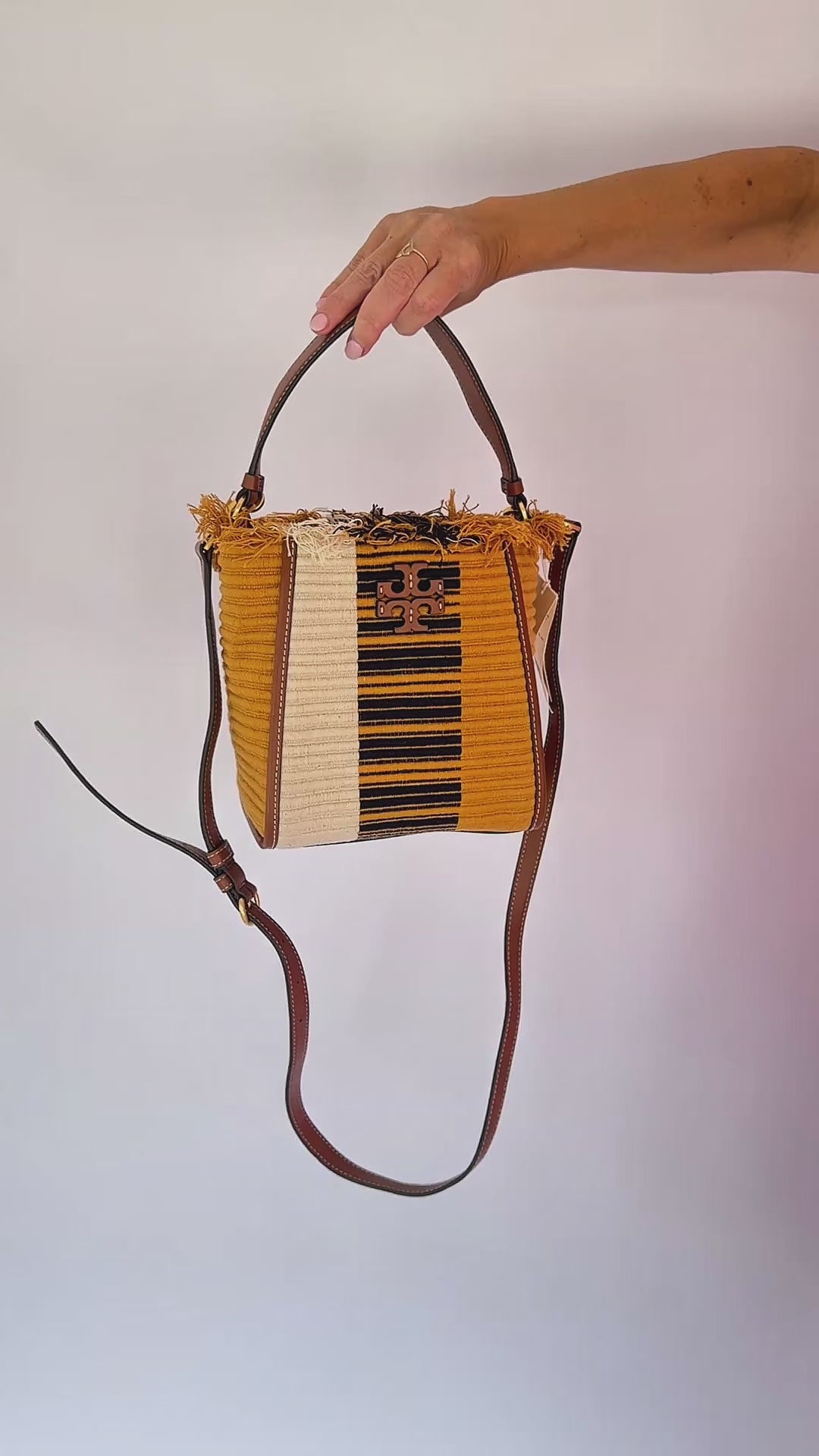 Tory Burch Woven Bucket Back
